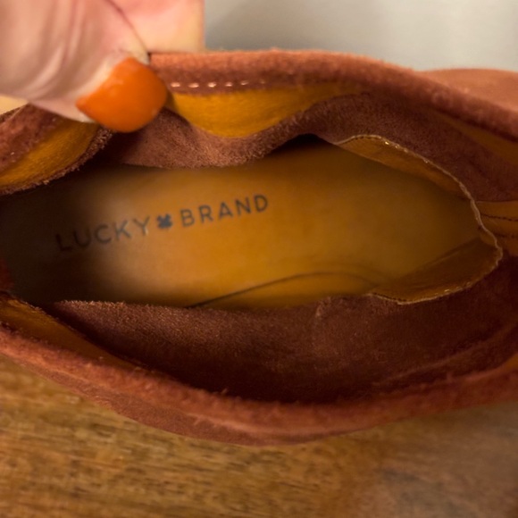 Lucky Brand Lollin suede slouch block heel boots - Picture 4 of 7
